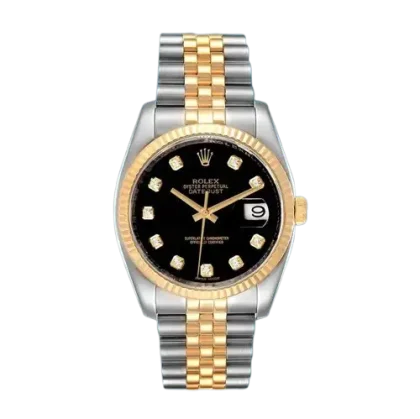 Rolex Datejust 116233BKDJ 36mm Men’s Black Dial Silver-tone