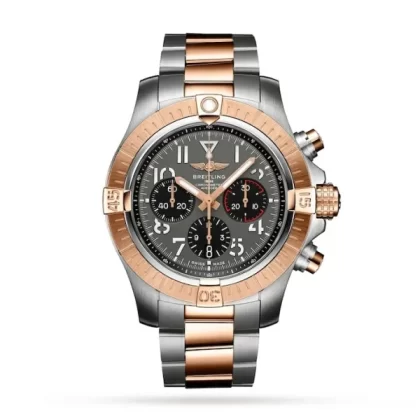 Breitling Avenger Men Automatic Grey Stainless Steel & 18K Red Gold Watch UB01821A1B1U1