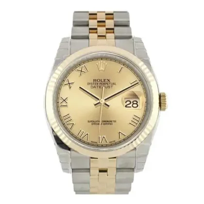 ROLEX DATEJUST GOLD DIAL 18K YELLOW GOLD 41MM SWISS REPLICA 126333.007